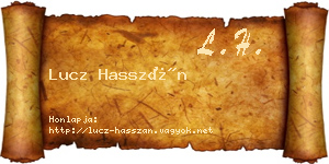 Lucz Hasszán névjegykártya